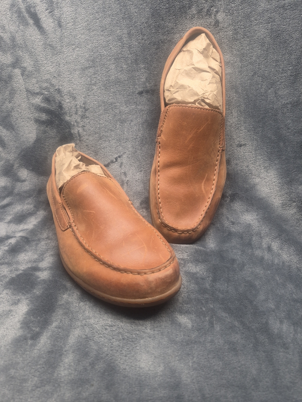 Born Caleb Leather Moc Loafer Driving Shoes Men's Brown Size 11